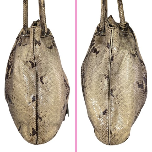 Michael Kors Embossed Snake Large Slouchy Hobo Bag EUC - Picture 5 of 13